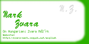 mark zvara business card
